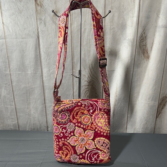 Vera Bradley Retired 2008 “Raspberry Fizz" Crossbody Bag - Picture 4 of 8